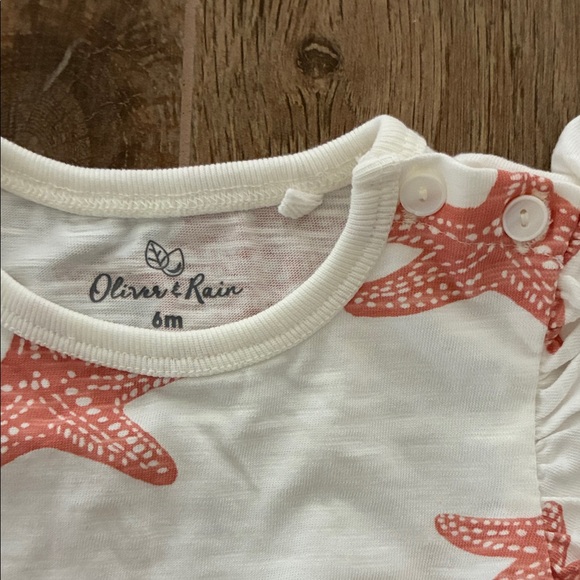 Starfish Print Baby Outfit 6M - Picture 2 of 3